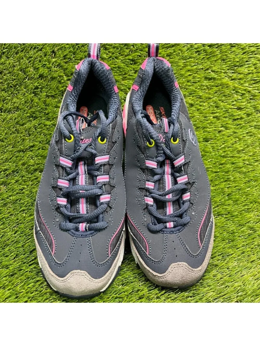 Skechers D'Lites Bold Views Womens Size 7.5 Navy Blue Running Shoes Sneakers